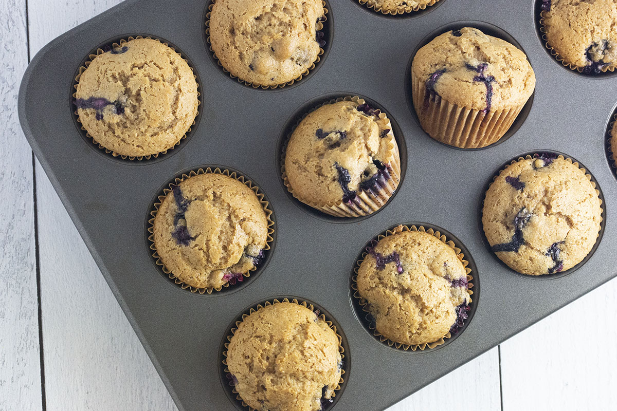 You are currently viewing Gluten Free Blueberry Muffins